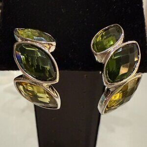 Ann Klein Green Crystal Earrings